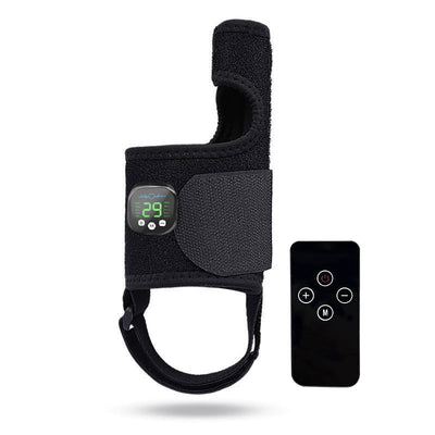 A single Myostep EMS bunion corrector next to its wireless remote control